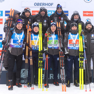 Biathlon, FOTOGALLERY - Le immagini più delle staffette di Oberhof con il podio azzurro di Zeni, Bionaz, Hofer e Giacomel