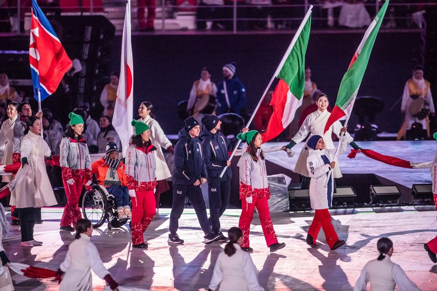 Bertagnolli alla cerimonia di chiusura di PyeongChang 2018