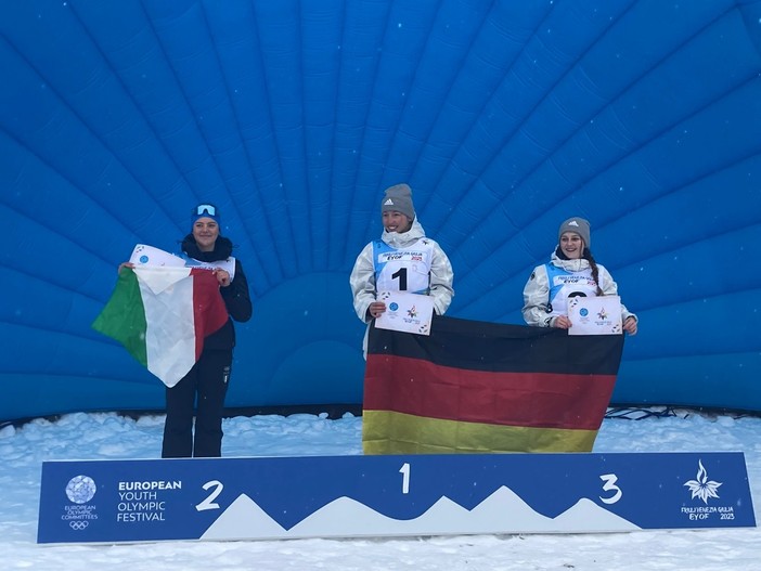 Combinata Nordica - Agli EYOF Greta Pinzani è argento dietro alla tedesca Trine Goepfert