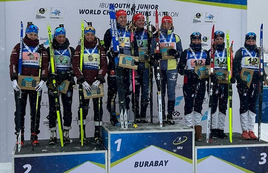 Biathlon - Mondiali Youth, staffetta femminile: Italia d'argento dietro alla Germania!