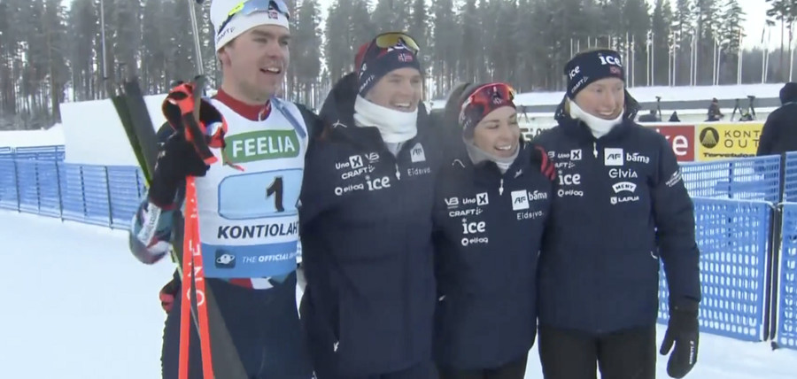Biathlon - IBU Cup, Kontiolahti: la Norvegia domina la staffetta mista, Italia 6ª