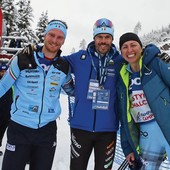 Da sinistra: Daniele Serra, Bruno Debertolis e Justyna Kowalczyk. Credits Newspower
