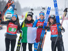 Eccole le quattro azzurre con la bandiera tricolore - foto credit: Dmytro Yevenko