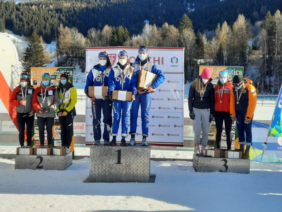 Biathlon - Campionati Italiani Giovanili: tutti i podi delle staffette femminili di Tesero