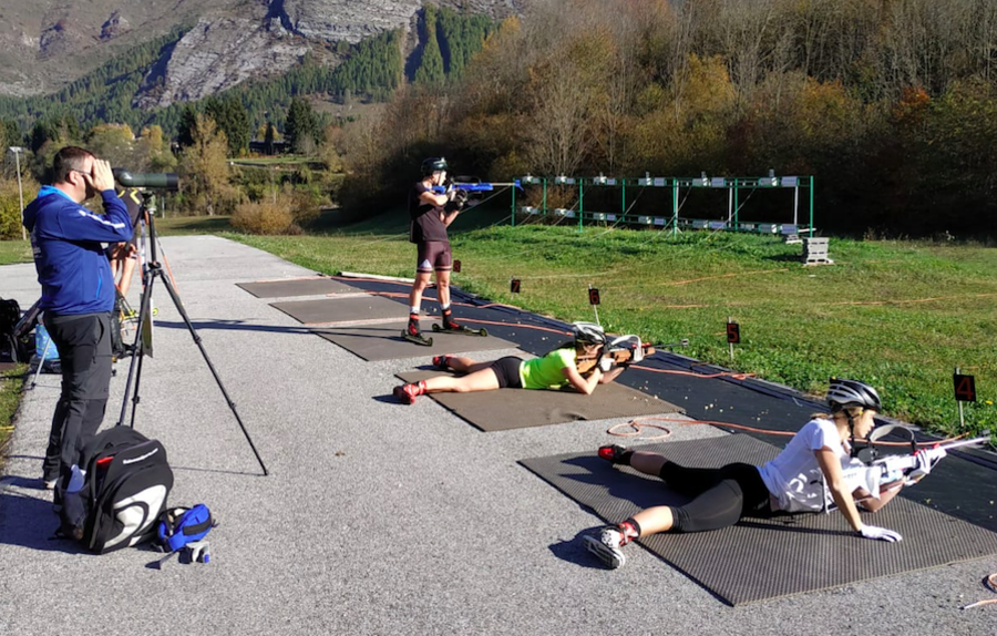 Biathlon - La squadra del Comitato Alpi Occidentali al lavoro ad Entracque