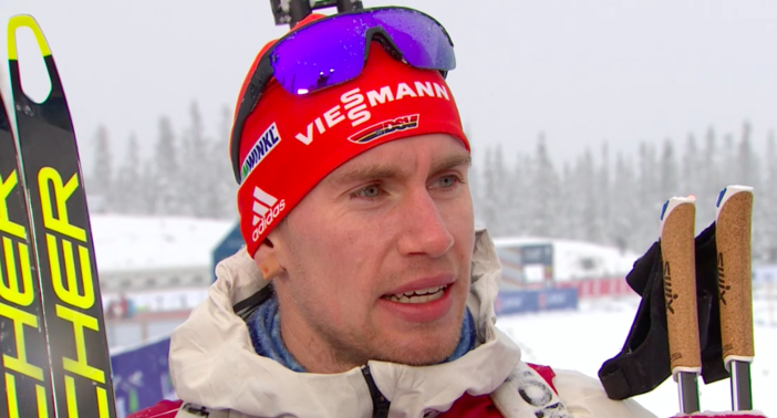 Biathlon - Dalla nevicata di Sjusjøen spunta a sorpresa Kühn: suo il successo su Andersen, Fourcade e JT Bø