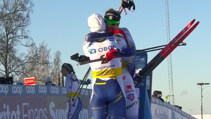 Fondo - La Svezia vince anche se cade Svahn: la sprint di Ulricehamn va a Dahlqvist
