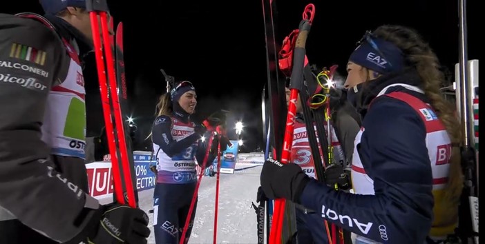 Biathlon - Östersund: L'Italia chiude al terzo posto la Staffetta Mista! Vince la Francia.