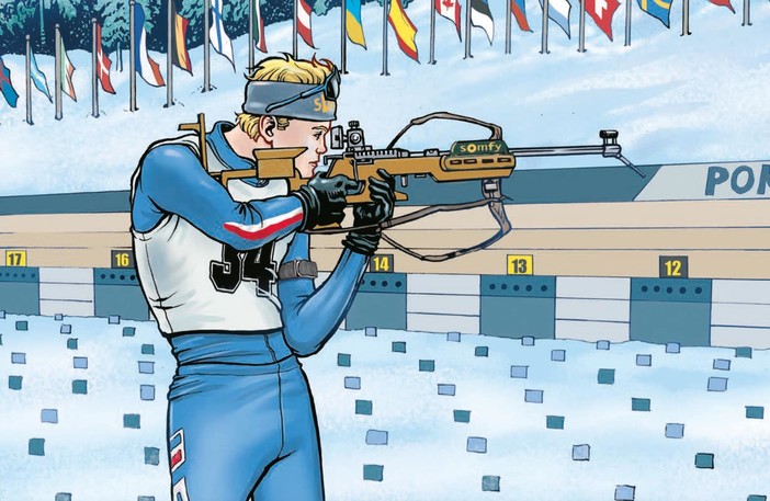 Biathlon - Ecco &quot;First Target&quot;! Il fumetto che narra la storia di un giovane biatleta della squadra francese. Ordinalo qui