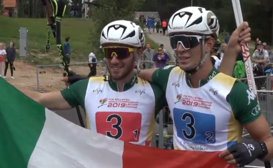 Mondiali Skiroll - Festa Italia! Matteo Tanel e Francesco Becchis oro nella team sprint