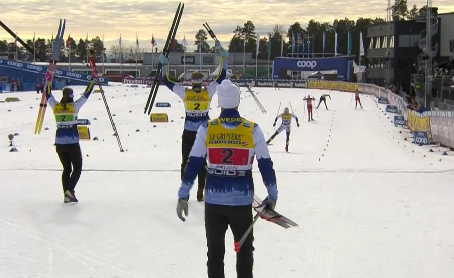 Dopo 14 anni, la Svezia torna a vincere una staffetta di sci di fondo: &quot;Magico! Un super lavoro di squadra&quot;