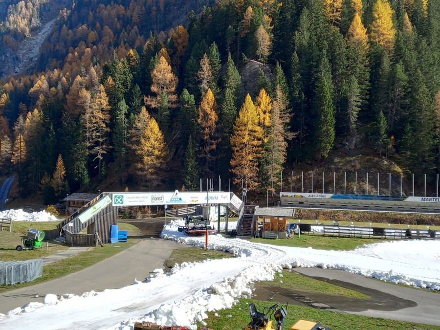 Val Martello pronta ad aprire parte del Biathlonzentrum grazie allo snowfarming: &quot;Pista preparata con la neve della scorsa stagione&quot;